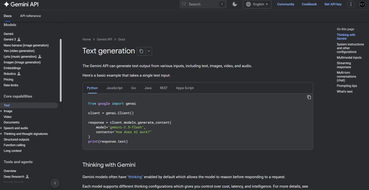 Hey <a href="/GoogleAI/">Google AI</a>, <a href="/googleaidevs/">Google AI Developers</a>, your Gemini documentation website is missing C# (it seems to exist in the Overview page, but text, image, voice.. are all missing the C# documentation).

Also if you are open to feedback the entire website is painfully slow.