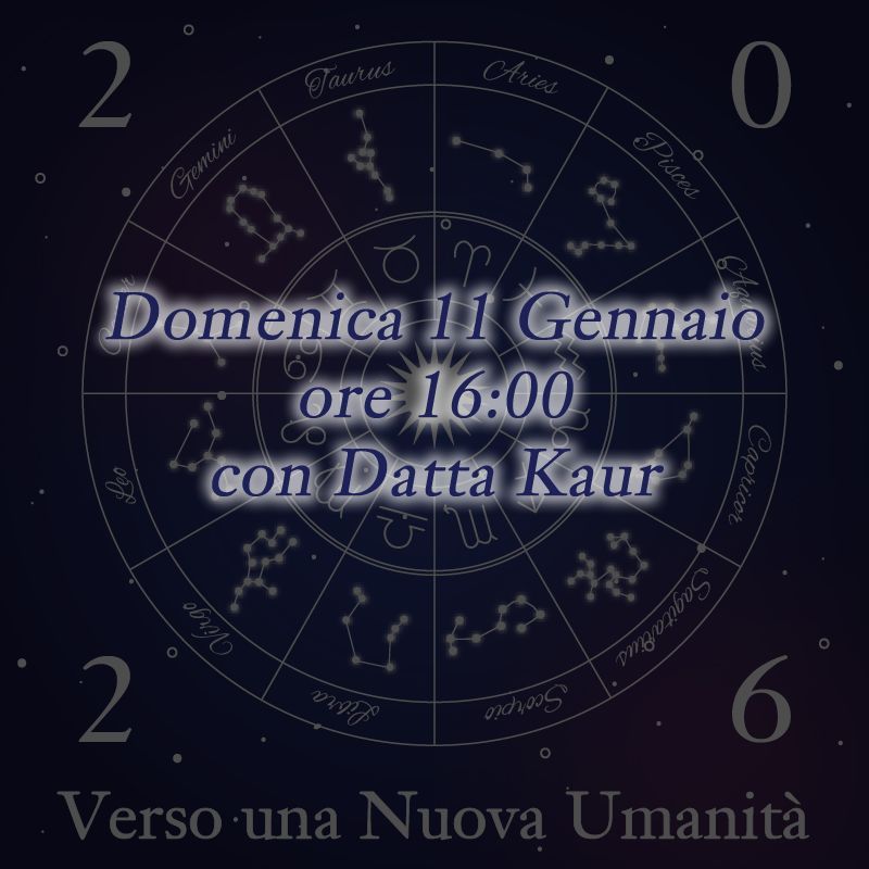 Sat Nam!

Domenica 11/01, alle ore 16, appuntamento al Jap con Datta Kaur per l'ormai "storico" appuntamento con le previsioni astrologiche per il Nuovo Anno.

La frase chiave del 2026 è "Verso una Nuova Umanità" 🙂 

La partecipazione è a "offerta libera"

Info - noi@yogajap.com