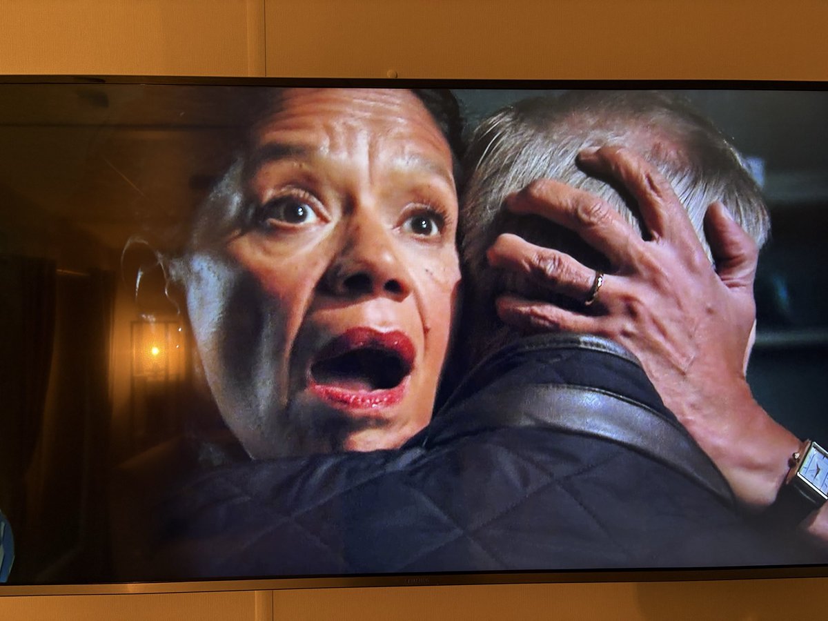 stuartchapblack's tweet photo. When you take a picture of something you’ve been waiting a long time for…but it ends up looking more like a…shall we say …’love scene’..🔪🔪🔪😳😂😂 #Emmerdale #Celia https://t.co/8Qrc5mH7kz