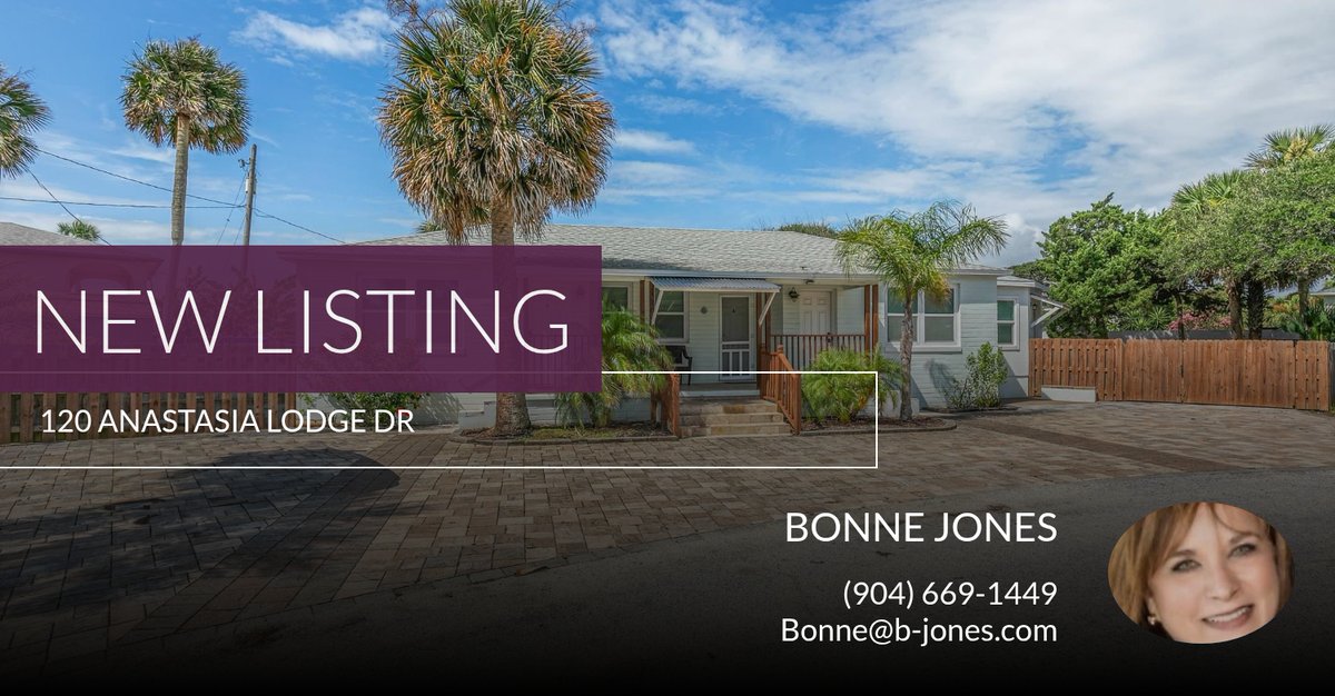 BonneJones's tweet photo. 📍 New Listing 📍 Take a look at this fantastic new property that just hit the market located at 120 Anastasia Lodge Dr in St Augustine. Reach out here or at (904) 669-1449 for more information

B.Jones
Berkshire Hathaway HomeS... https://t.co/F02Hf7PhjD https://t.co/Z1BaAeA3C7