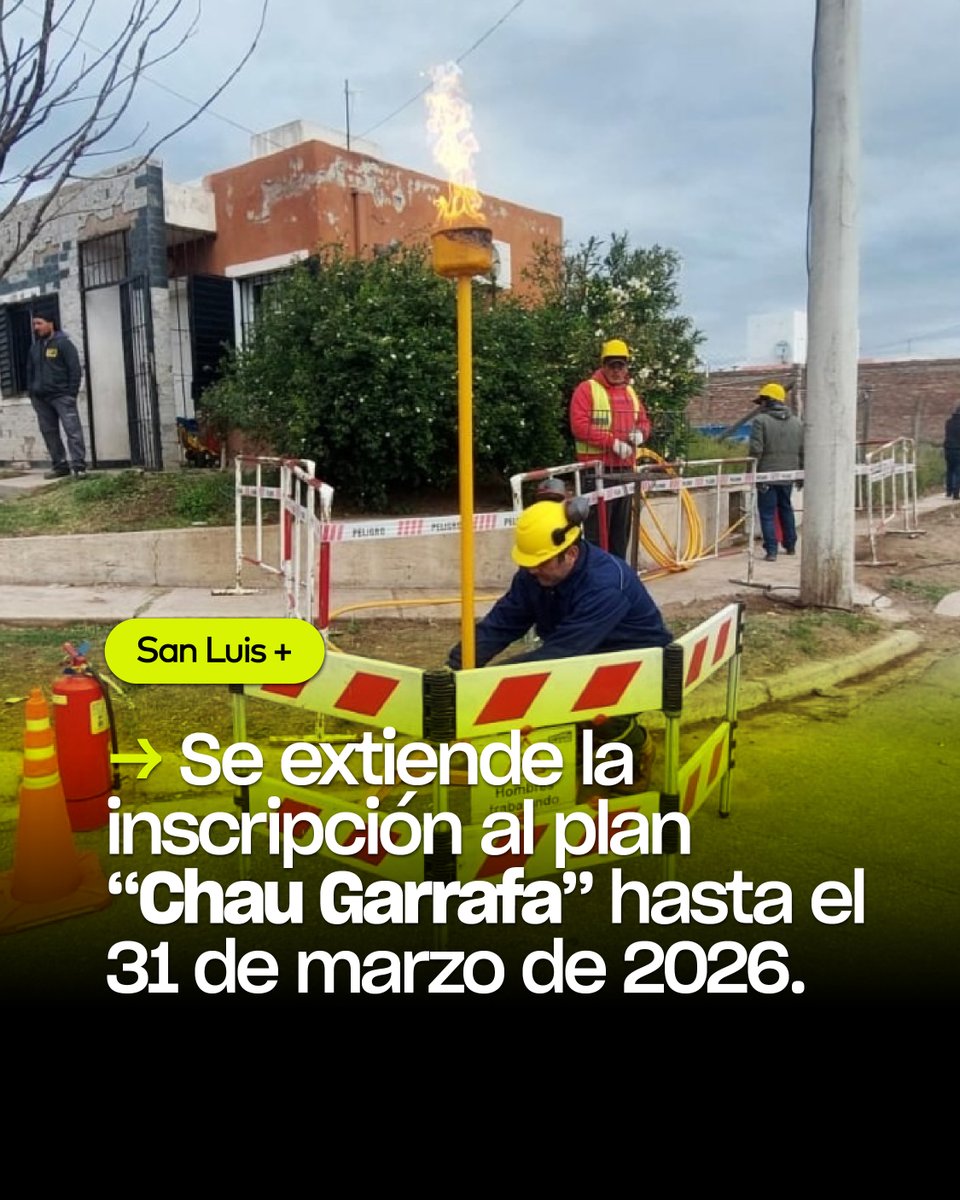 La adhesión es gratuita y se realiza de manera online en 👉 chaugarrafa.sanluis.gov.ar. Para anotarse es necesario ser titular de la vivienda y contar con la red de gas habilitada.
instagram.com/p/DTAgqk2Eo8A/…
#ChauGarrafa #SanLuis #GasNatural #Obras #Vivienda #GobiernoDeSanLuis
