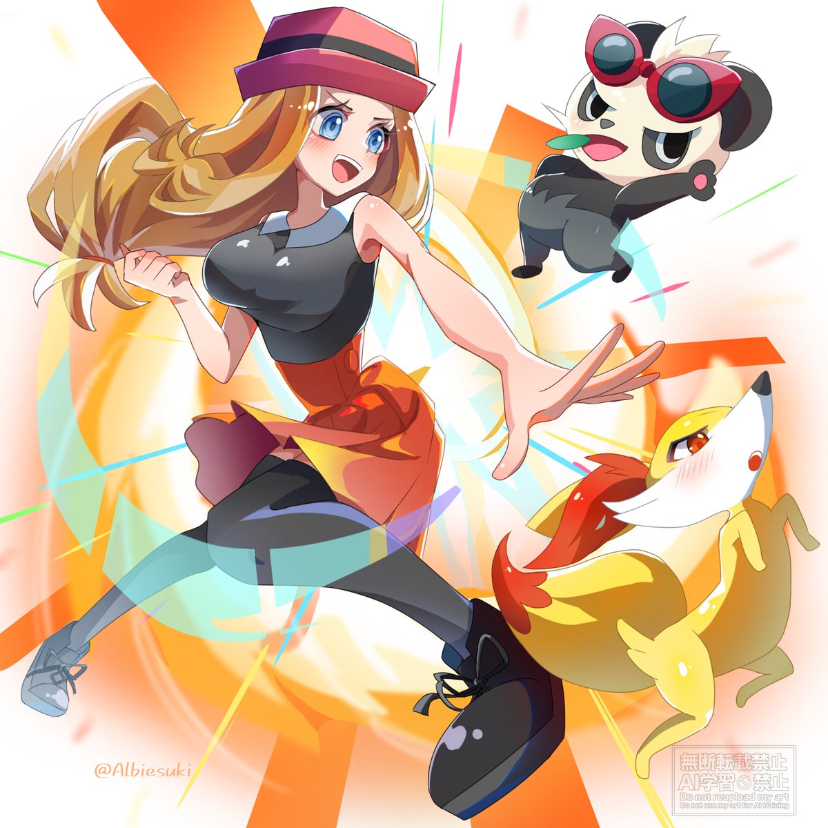 今年初めの一枚！
今年もよろしくおねがいします！
セレナ🫶
⚠️こちらのイラストは私が一番大好きで尊敬している理想のさいとうなおき先生のイラストをガッツリ参考にしています。（正方形にポケトレとポケモンが描かれたイラストです）