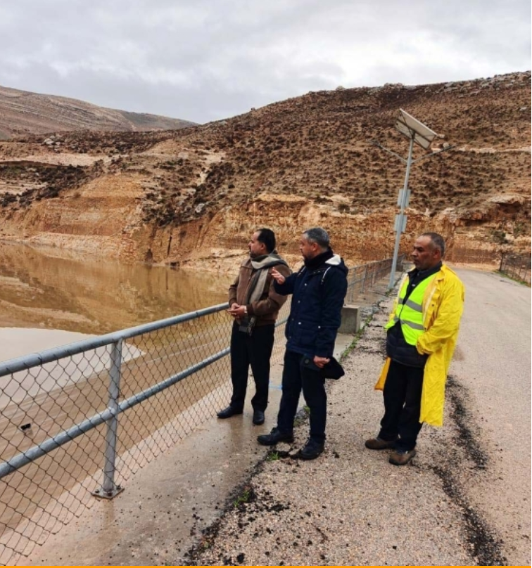 الحيصه يتفقد سد زرقاء ماعين بعد وصوله إلى طاقته الاستيعابية الكاملة 