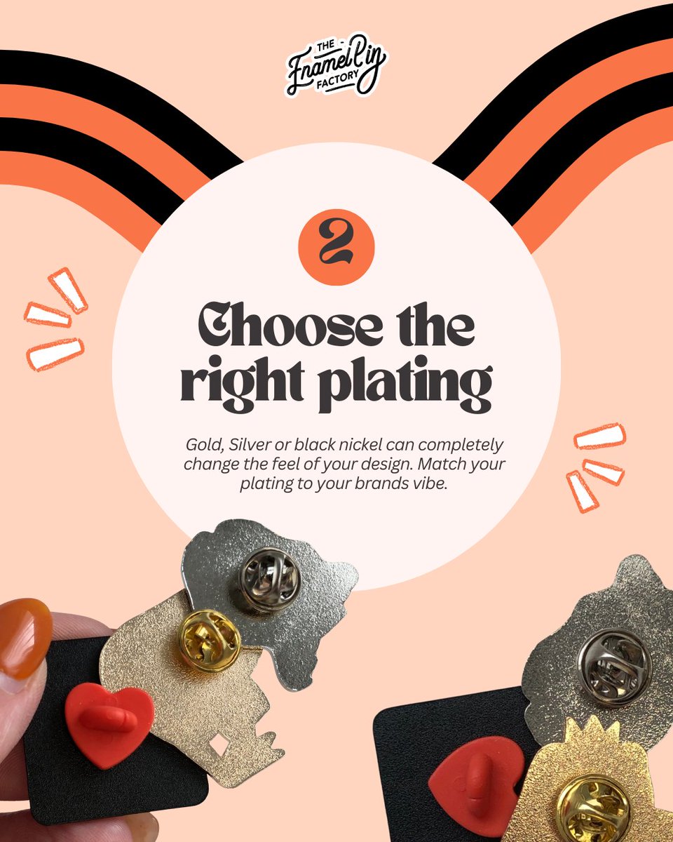 PinFactory's tweet image. ✨📌 4 Quick Tips for Creating Custom Enamel Pin Badges 

1️⃣ Keep It Simple 
2️⃣ Choose the Right Plating 
3️⃣ Think About Size &amp;amp; Backing 
4️⃣ Add a Backstamp or Backing Card 

#EnamelPins #CustomPins #PinDesign #PinCollectors #PinCommunity #MerchDesign #CustomMerch #CreativeTips