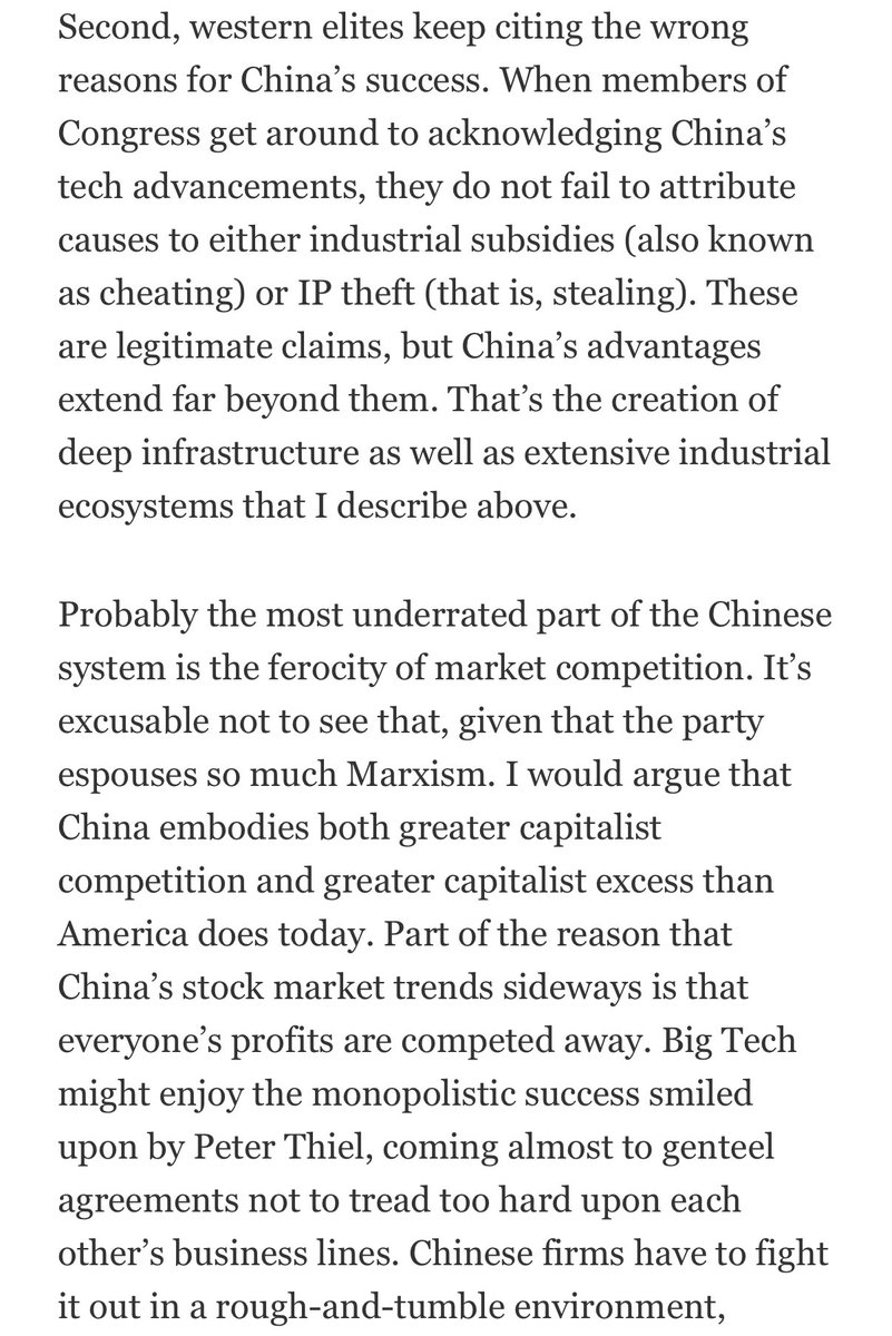 jujulemons's tweet image. In Westminster I often hear people say they want an “industrial strategy like China’s”. What they usually mean is subsidise my preferred industry.

That misses what actually explains China’s success. I think @danwwang’s analysis here is right. Western elites keep citing the wrong…