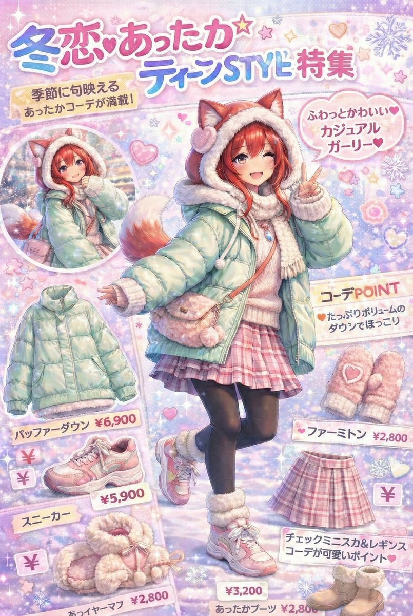 nyanページ【内容ご確認ください】 雑誌風その③ 中にゃんみver モコモコですね😉