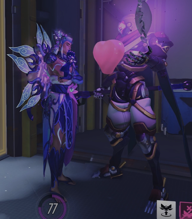 nullbloom's tweet image. i never got over the size change btw like this is insane. ramattra can just pick niran up and throw him over his shoulder. he can show him off and be like look at my oddly shrunken husband. wjatever bro i love them