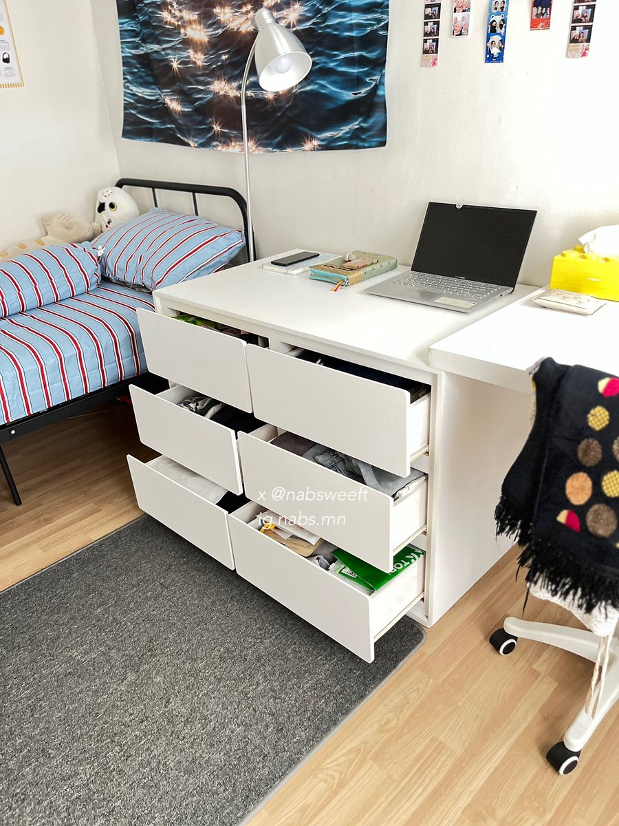 nabsweeft's tweet image. finally got my BIGGEST purchase ever… and look how GOOD this drawer looks 😭✨