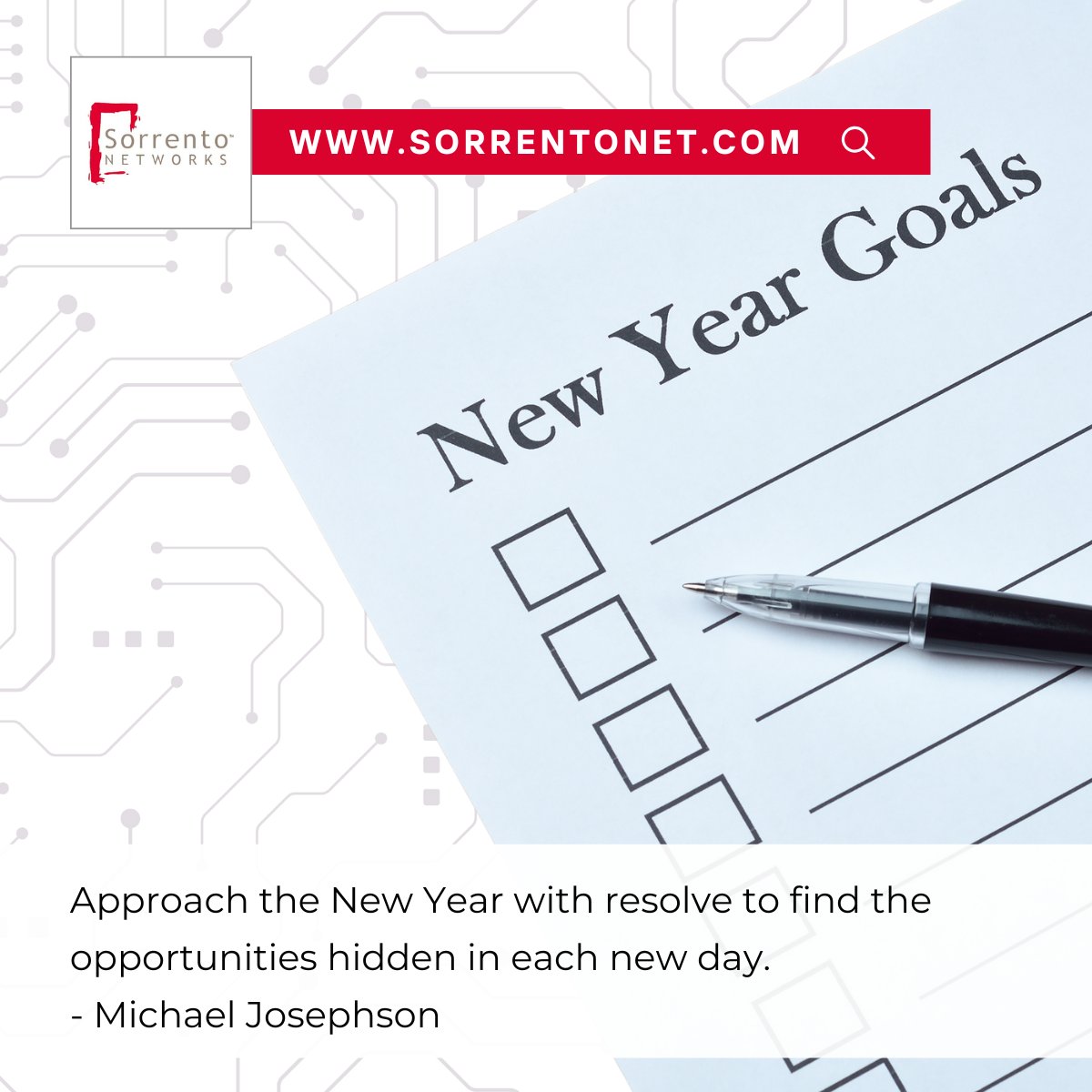 New year, new resolutions.

Sorrento Networks wishes everyone a Happy New Year! What goals are you working towards to this 2026?

sorrentonet.com

#HappyNewYear #GoodVibes #HappyHolidays