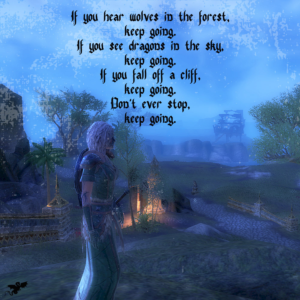 🐺 #AdventuresOfWulfrun
🏹 "Whatever stops you, let it be what keeps you going." ~Wulfrun, somewhere in #Tamriel
🐎 #StormForgedAlliance #ESOFam #TESOnline #FollowYourBliss #ByAzura #BringBackCloaks #BeKind #BeSmart #BeSafe #believeinyourself 
🏰 Follow <a href="/JakeStormoen/">Jake Stormoen</a>,