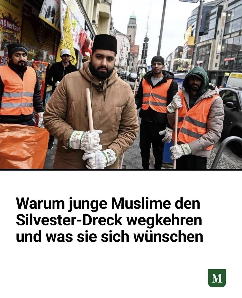 Es können Millionen Muslime sich mit Raketen und Böllern daneben benehmen und Polizei angreifen, darüber halten die Medien die Schnauze. Aber wehe 4 Muslime lassen sich mit Besen in der Hand ablichten und schon flippen die Medien aus 🙄