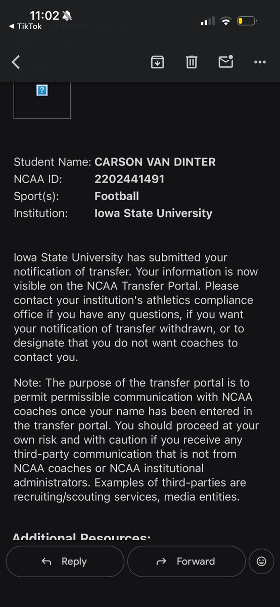 Carson Van Dinter tweet media