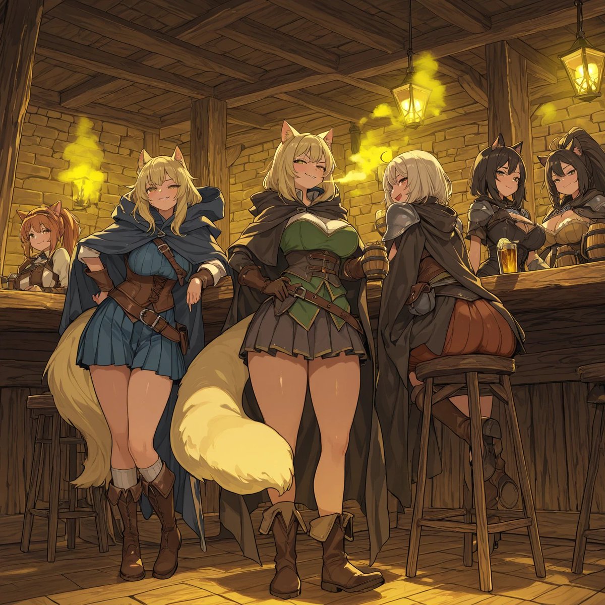 獣人冒険者の酒場
「おいおいここはガキが来るとこじゃねぇぜ」
「ミルク飲ませてやろうか?」
「それともお姉さんがミルク搾ってやろうか?」 