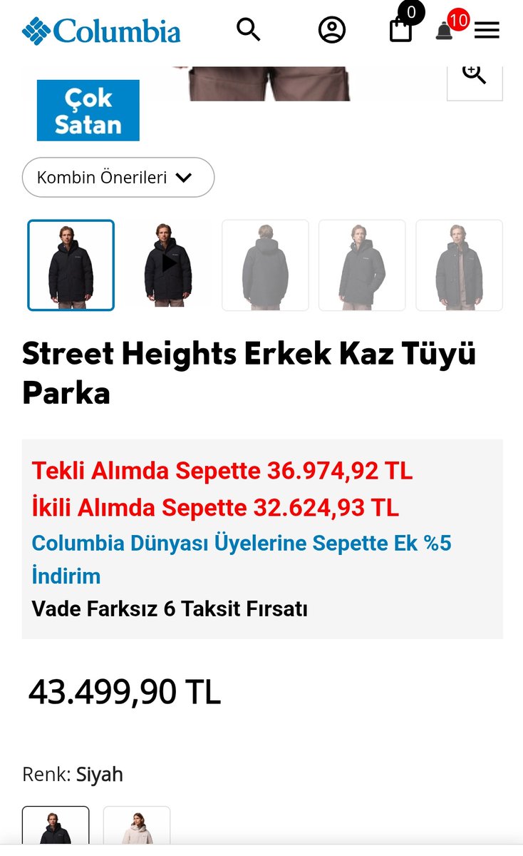 Sevgili <a href="/Columbia_TR/">Columbia_TR</a> 
Çok güzel bir profiliniz varmış hayran kaldım. Rica etsem aynı güzellikte soruma da cevap verir misiniz? 

Nasıl oluyor da aynı Montu ABD'de 300$+vergi ile satarken, ülkemizde 43499 etiket koyup 36974'e indirimli satıyorsunuz?