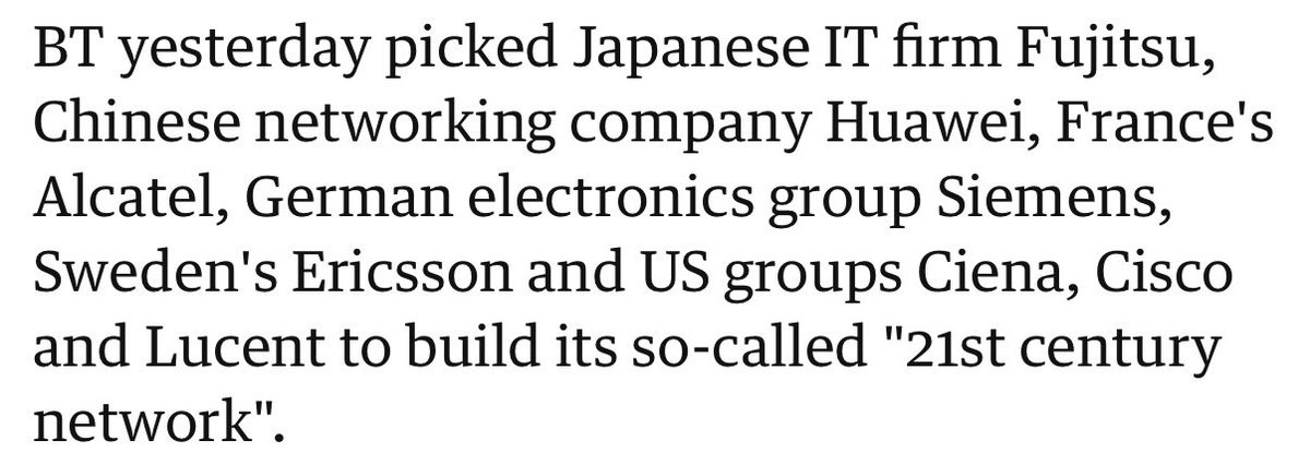 AaronBastani's tweet photo. Britain COULD have had a global telecoms leader. It could have built its own 5G, it wouldn’t need Nokia and Ericsson, let alone Huawei. 

That company was Marconi. It died, in part, because in 2005 BT gave a contract to literally every Telco EXCEPT THEM. 

Neoliberal idiocy. https://t.co/UkKlOuJ0kz