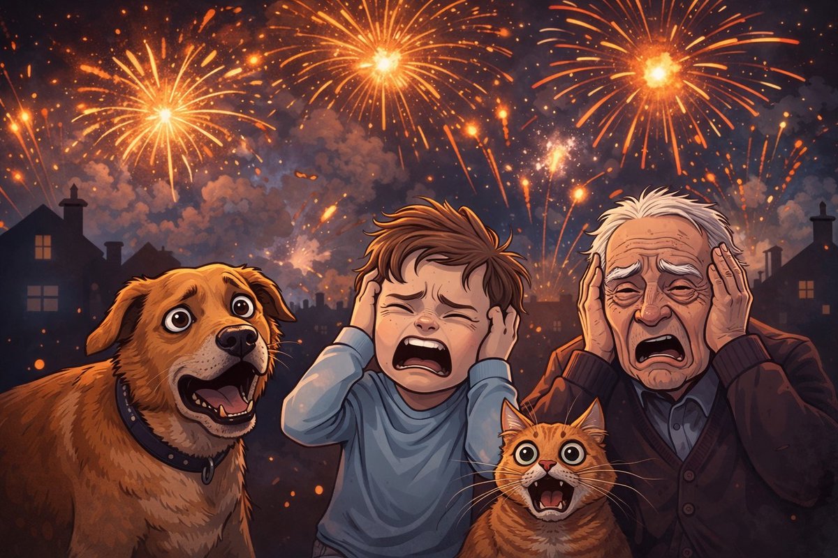 Los #FuegosArtificiales no son cultura: son #ruido #miedo y #daño. Afectan a niños, personas mayores, enfermos y animales, y contaminan el aire y el entorno. Las tradiciones no son intocables: deben evolucionar. Celebrar no debería implicar hacer sufrir ⛔️