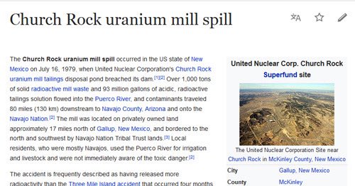 The fact that Americans know far more about the Chernobyl incident than about the Church Rock Uranium Spill is not an accident of history. It is evidence of how deeply anti-communism and anti-Native racism are embedded in American culture.

The Chernobyl incident is remembered,