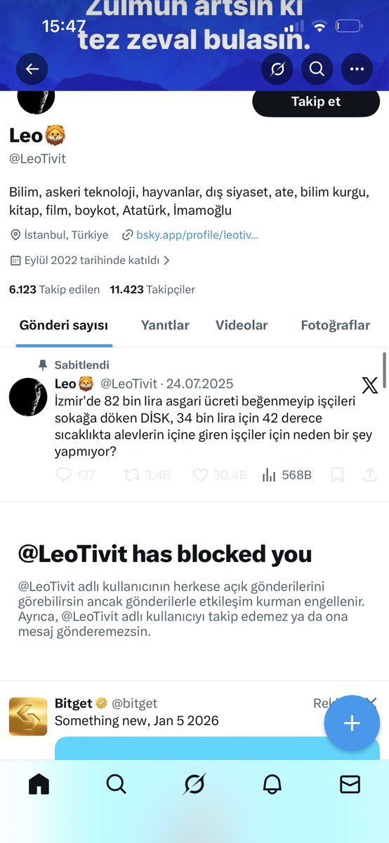 Korkak beni engellemiş. Bir insan neden kendi tarihini ayaklar altına alır. Bizden olmayanlardan başkası olamaz di mi <a href="/LeoTivit/">Leo🦁</a>
