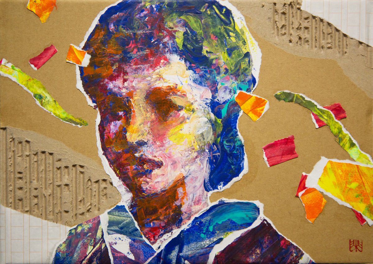 ドローイング 2026/1/2 ダンボール、画用紙、アクリル絵具、原稿用紙