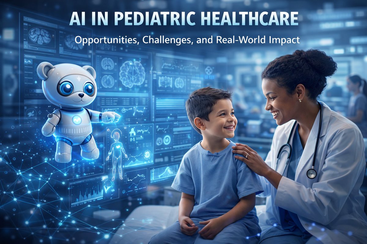 BConventions's tweet photo. Artificial Intelligence is no longer a future concept in pediatric healthcare — it is already reshaping how care is delivered, decisions are made, and outcomes are improved for children.

From early disease detection and clinical decision support to workflow automation and personalized treatment plans, AI holds immense promise in pediatrics, where timely intervention and accuracy can change the trajectory of a child’s life.

However, pediatric healthcare presents unique challenges that make AI adoption far more complex than in adult care.

Children are not simply “small adults.”
Their physiology changes rapidly, clinical data sets are smaller, and ethical considerations around consent, bias, and long-term impact are significantly higher. This means AI models must be carefully trained, transparently governed, and continuously validated to ensure safety, equity, and trust.
Key opportunities AI brings to pediatric care include:
• Earlier and more accurate diagnosis
• Reduced clinician burnout through automation
• Improved care coordination and decision support
• More personalized, age-appropriate treatment pathways

At the same time, healthcare organizations must address:
• Data quality and interoperability gaps
• Bias in pediatric datasets
• Cybersecurity and patient privacy risks
• The need for clinician oversight and explainability
The real success of AI in pediatric healthcare will not be measured by algorithms alone — but by how responsibly technology is integrated into clinical workflows, governance frameworks, and patient-centered care models.
AI has the power to elevate pediatric care — if implemented with precision, ethics, and collaboration.

🔗 Read the full article here:
 https://t.co/PqnPw4cHzD

#PediatricHealthcare #VIRAL #CONTENT #X 
#ArtificialIntelligence #AI #HealthTech #TRENDING #ClinicalInnovation #DigitalHealth #HealthcareAI
#PatientSafety #FutureOfHealthcare #CARE #FacilitiesUpgrade #viral #TAG