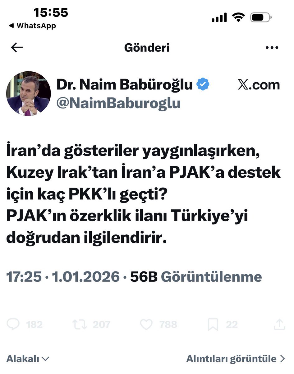 Bu adam analist mi, provokatör mü, magazinci mi, trol mü yoksa Kürt düşmanı bir yalancı mı?
Sonuncusu olsa gerek. 
PJAK ne zaman özerklik ilan etti?
PJAK’ın ne zaman böyle bir hedefi oldu?
Tek bir açıklama çıkarıp göster?
İran Kürtlerinin PJAK ile ne alakası var?
PJAK diyerek