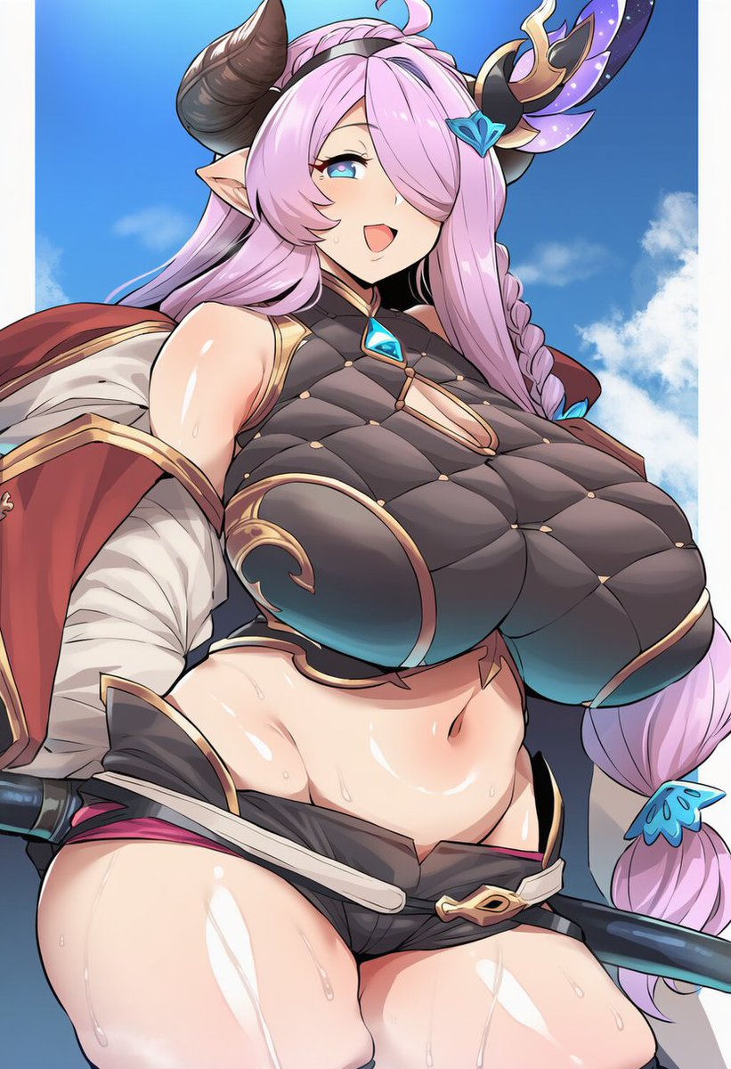 紹介しましょう、デカ乳十天衆が一人、最強を目指す剣豪にしてお姉さん属性も持ち合わせる!むちむちメスドラフのナルメア! 