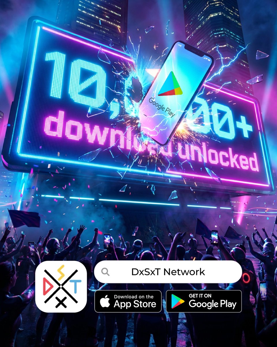 💥 BREAKTHROUGH ACHIEVED
10,000+ Android Downloads!

DxSxT Network is breaking limits!
Live, growing, and unstoppable. 🚀
This is just the beginning. ⚡

DxSxT fam, you made this happen.
We’re not chasing the future —
we’re building it.

👉 Share with more friends.
👉 Download,