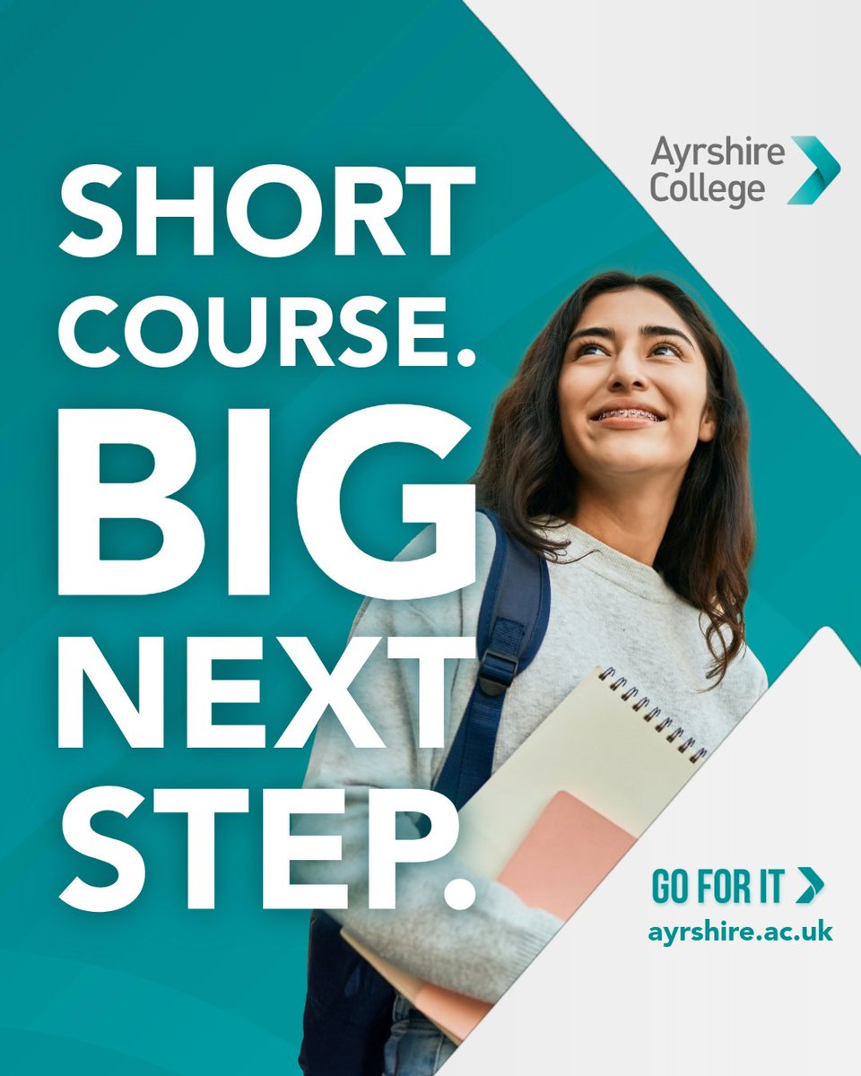 AyrshireColl's tweet photo. New year = new opportunities.  

Check out our January-start courses and apply now:
👉 https://t.co/lFv7DSV7wN

 #AyrshireCollege #JanuaryStart https://t.co/P4S9w7fCOS