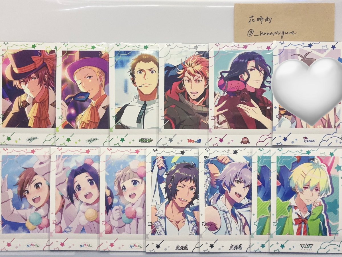 _hanashigure's tweet photo. 【交換】アイドルマスター SideM ぱしゃこれ 第9弾

譲：
箔 夏来、龍
N 冬馬、北斗、誠司、朱雀、アスラン、志狼、直央、かのん、道流、漣、百々人2

求：
箔 薫＞過去弾 恭二
N みのり＞薫、次郎、道夫＞(友人分)咲、タケル、過去弾 恭二

箔⇔箔、お手渡しor郵送、1〜⭕️
お気軽にお声かけください🌸 https://t.co/OZBuqM88Sb