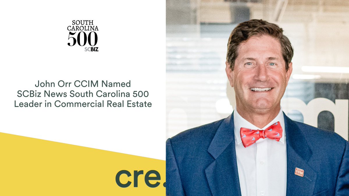 Huge news! Our very own John Orr CCIM was named one of SCBiz News' inaugural South Carolina 500!

This recognition celebrates the state’s 500 most powerful leaders in business, nonprofits, government and higher education. 🥳

🔗 cre.expert/john-orr-ccim-…