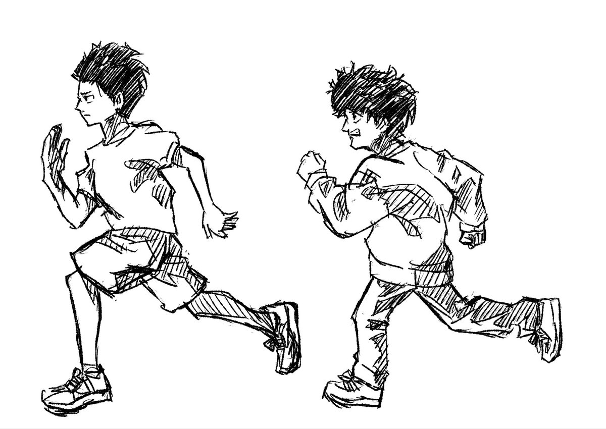 Netflixで『ひゃくえむ』が配信開始！！
とにかく熱い！そして惹き込まれる！
作画も素晴らしい👍
トガシと小宮の走り方の描き分けもとても好きなので、思わず描きおこしました✍️
スマートなトガシと泥臭い小宮の対比もとても良い✨

netflix.com/jp/title/81785…