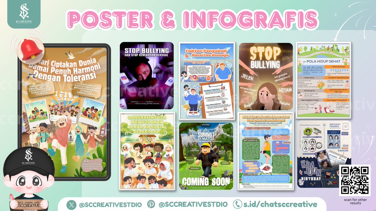 SCCREATIVEarts's tweet image. Help rt? thank u 🙌🤍
hai, kamu butuh bantuan joki edit/design poster, banner, moodboard, pass photo, twibbon &amp;amp; editing lainya yg trusted? disini tempatnya ✨
- request apapun bisa ✅
- free revisi sampe cocok ✅
- cepat &amp;amp; terjangkau ✅
☎️ WA @sccreativestdio 
#zonauang #zonaba