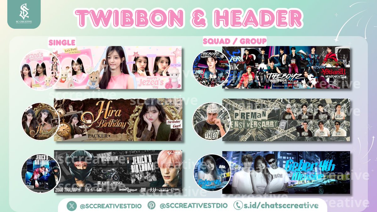 SCCREATIVEarts's tweet image. Help rt? thank u 🙌🤍
hai, kamu butuh bantuan joki edit/design poster, banner, moodboard, pass photo, twibbon &amp;amp; editing lainya yg trusted? disini tempatnya ✨
- request apapun bisa ✅
- free revisi sampe cocok ✅
- cepat &amp;amp; terjangkau ✅
☎️ WA @sccreativestdio 
#zonauang #zonaba