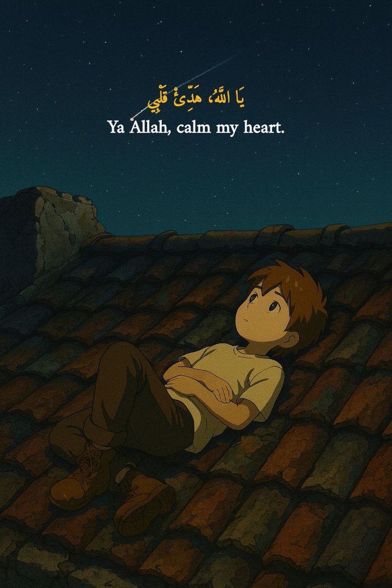 يَا اللَّهُ، هَدِّئْ قَلْبِي
“Ya Allah, calm my heart”