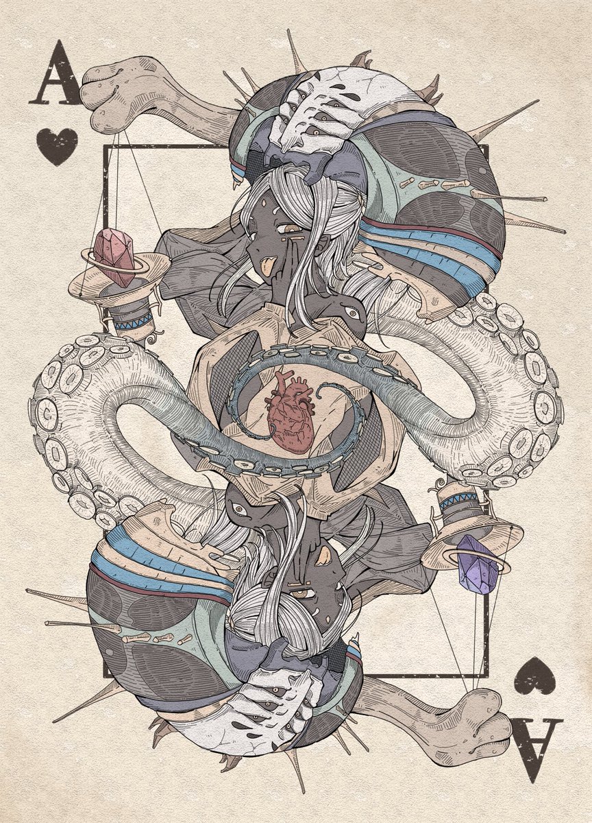 GoGo20683413's tweet photo. #オセロニアンセレクション26
#オセロニアート 
今までお世話になった駒であるアナンをトランプ風に描きました。 https://t.co/8lBAoee5N5