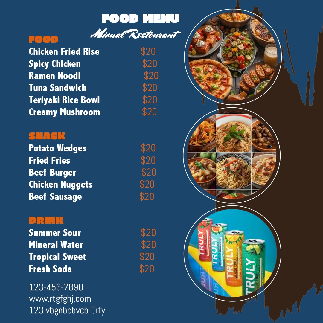 RayhanCreative's tweet image. Restaurant Menu Flyer Design
This clean and modern restaurant trifold menu flyer design stands out for its use of balanced and spot-colored menu items. Perfect for print, online promotions, and digital development​​​​​​​.
#graphicdesigner #brandingdesign #flyerdesign #posterdesig