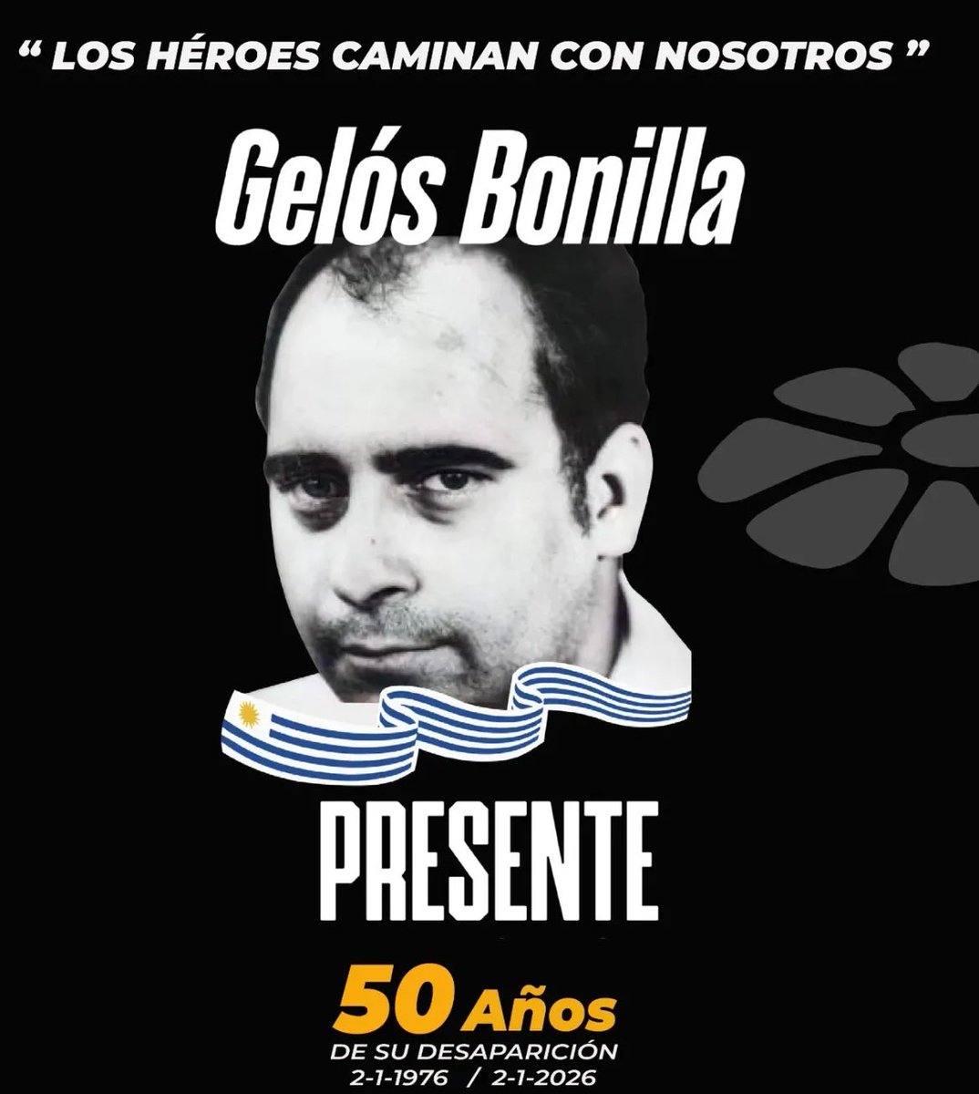 Los compañeros del SUNCA nos recuerdan que hace 50 años detenían y desaparecían a Horacio Gélos Bonilla.

La justicia después de casi 50 años dio lugar al procesamiento con prision del Militar Barrios como responsable de su muerte

𝐌𝐄𝐌𝐎𝐑𝐈𝐀, 𝐕𝐄𝐑𝐃𝐀𝐃 𝐘 𝐉𝐔𝐒𝐓𝐈𝐂𝐈𝐀