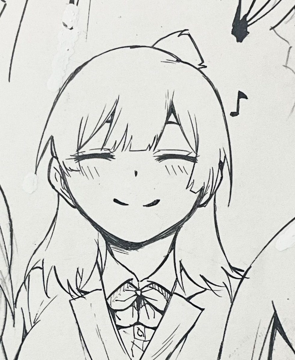 丸ペンの練習で気軽に描いたけど結構かわいいかも。
あと正面顔描くと右に傾く癖があるな俺 