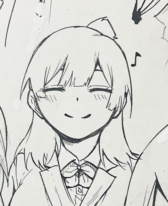 丸ペンの練習で気軽に描いたけど結構かわいいかも。
あと正面顔描くと右に傾く癖があるな俺 