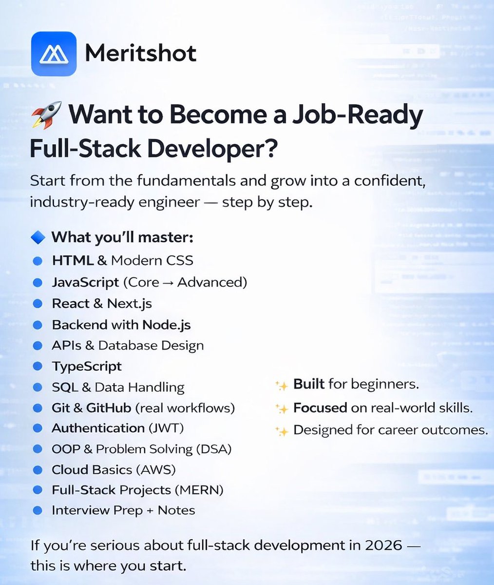 Meritshot tweet media