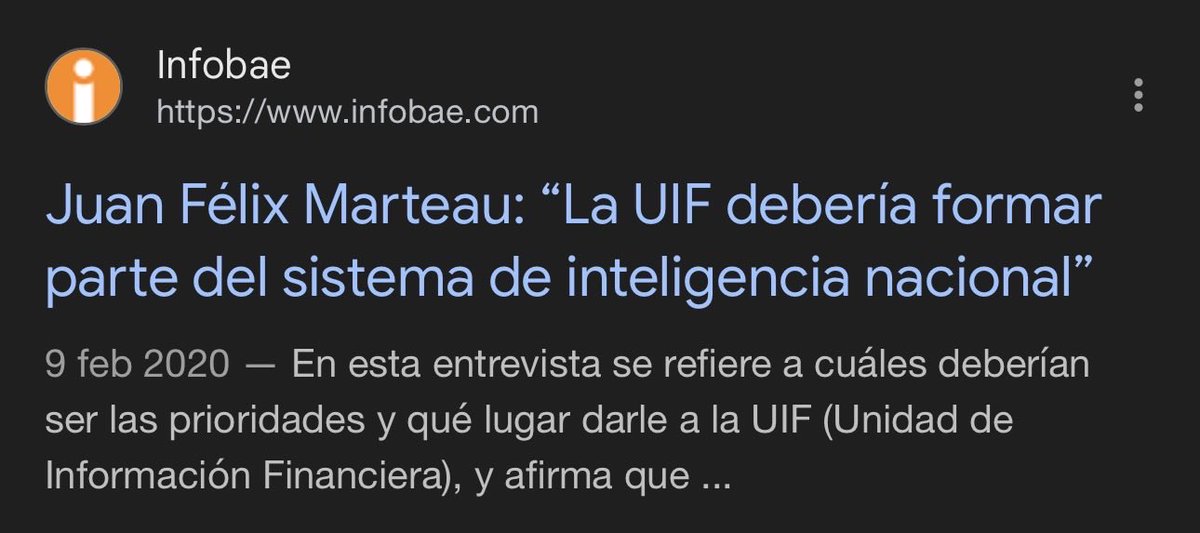 Infobae 2020: la UIF debería formar parte del sistema de inteligencia nacional.
