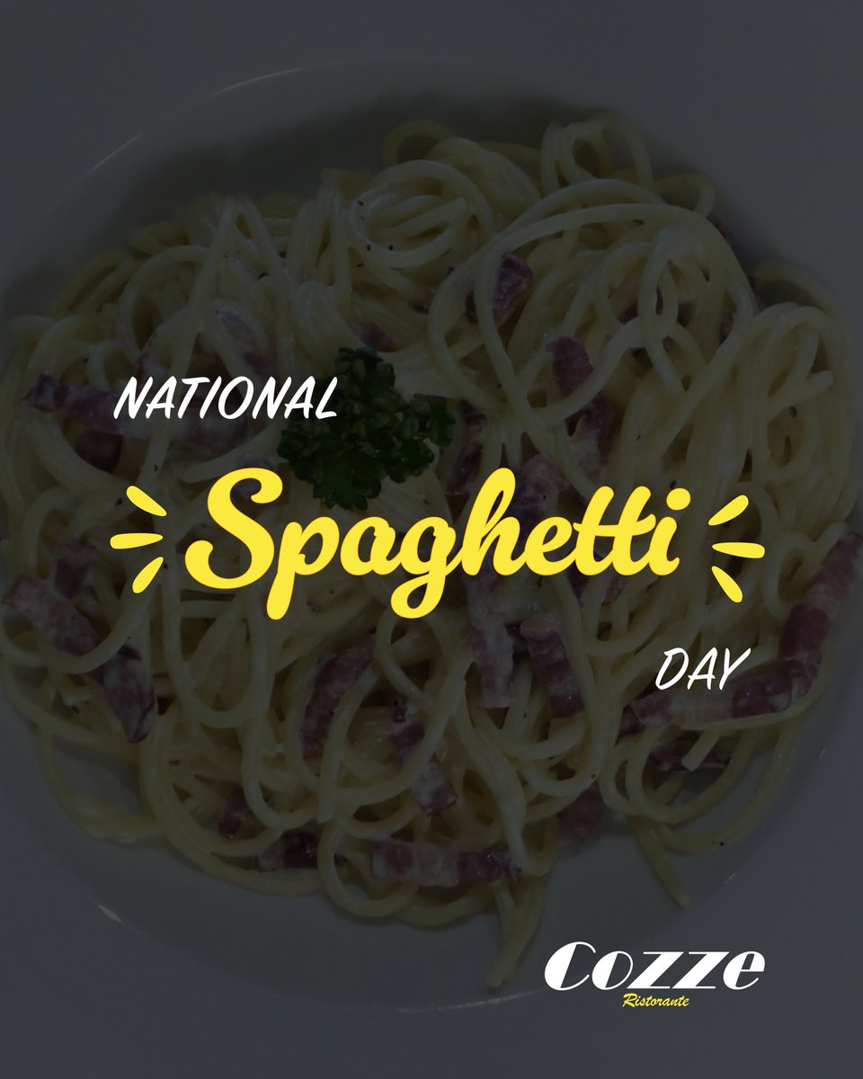 It’s National Spaghetti Day and there’s no better way to celebrate than with our Spaghetti Carbonara! 

Visit cozzerestaurants.co.uk to register for our monthly deals and unlock 25% OFF all food throughout January.*

*T&amp;Cs apply. 20% off on Fri and Sat. Excludes set menus.
