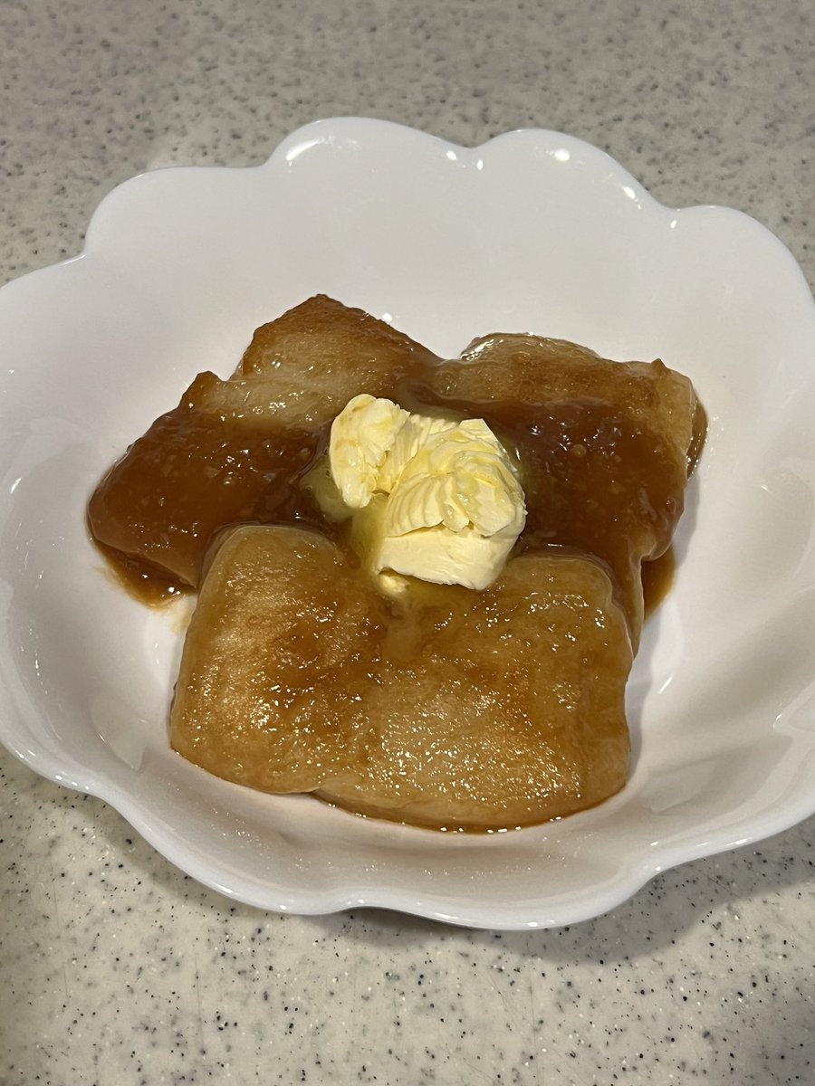 Gojo's tweet image. 味噌バター餅作りました！味濃いめですが美味しー！