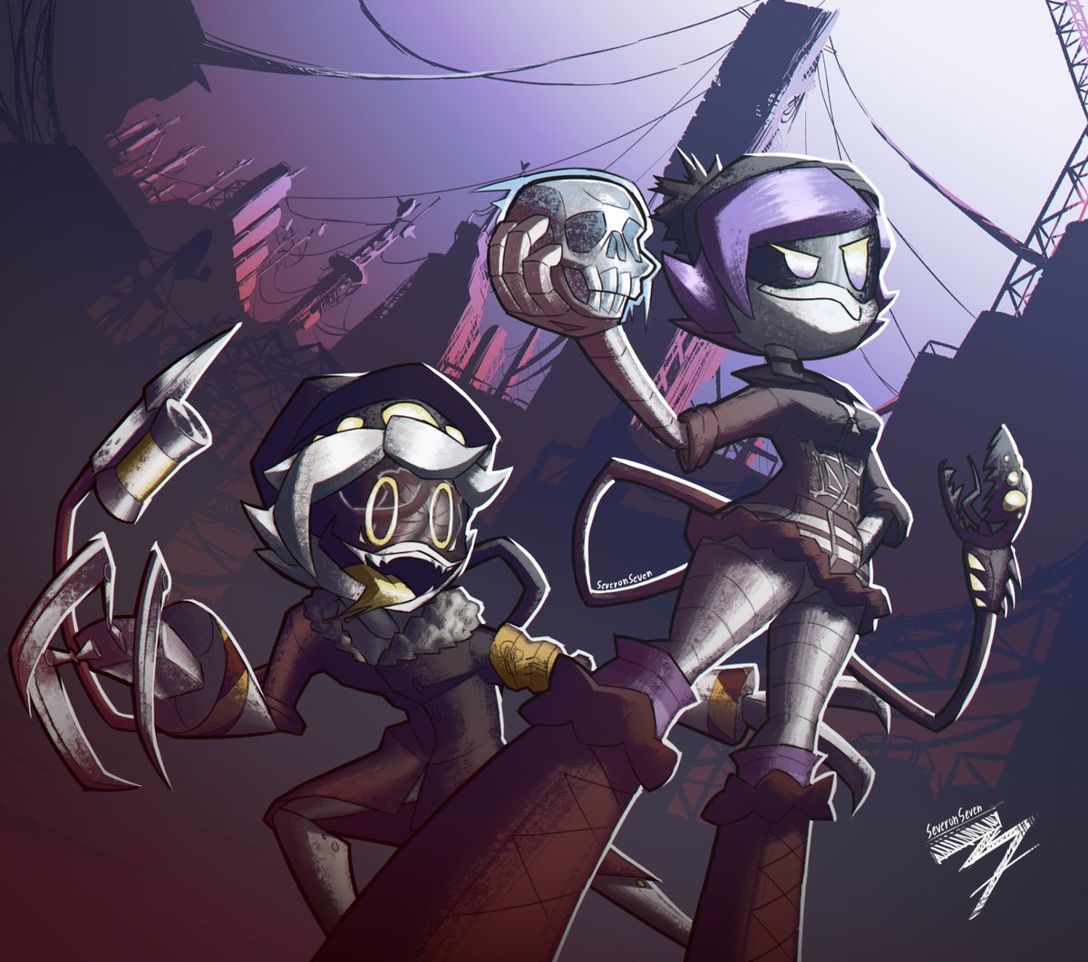 SevenSeveron's tweet image. That weird 4 year old joke about the poster, but as a high effort redraw
Why did I spend so much time on this???
#MurderDrones