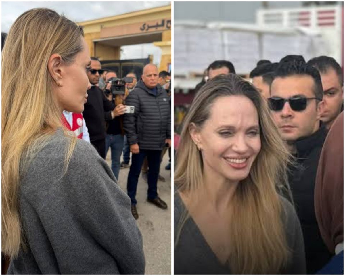 YosephHaddad's tweet image. השחקנית אנג'לינה ג'ולי החליטה להגיע לביקור במעבר רפיח בצד המצרי שלו כדי להביע "סולידריות" עם עזה והמצב ההומניטרי שם.
חתיכת צבועה! שנתיים לא באת לבקר שם כדי לדאוג למצב ההומניטרי של החטופים בעזה. גם לעוטף עזה לא הגעת לאיזה ביקור סולידריות לחזק את הקהילות בישראל שנטבחו בביתם. לא…