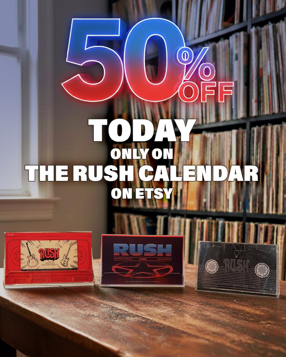 Fantoons's tweet image. Etsy shoppers! 
Today only, you can enjoy 50% off our 2026 @rushtheband desk calendar!

Don’t miss out. acortar.link/WbZMIC

#flashsale #rushcalendar #rush #rushmerch