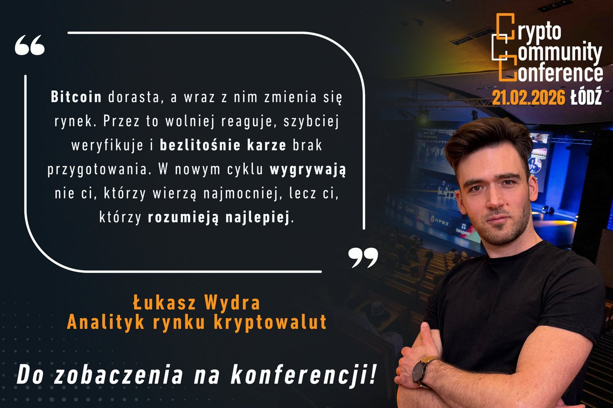 Nie przegap wydarzenia roku na polskiej scenie kryptowalut! 😇

Sprawdźcie co <a href="/lukasz_wydra/">Lukasz Wydra</a> myśli o zmieniającym się rynku i nowym cyklu 👇

#Cryptoeventpl #Kryptowaluty #Bitcoin