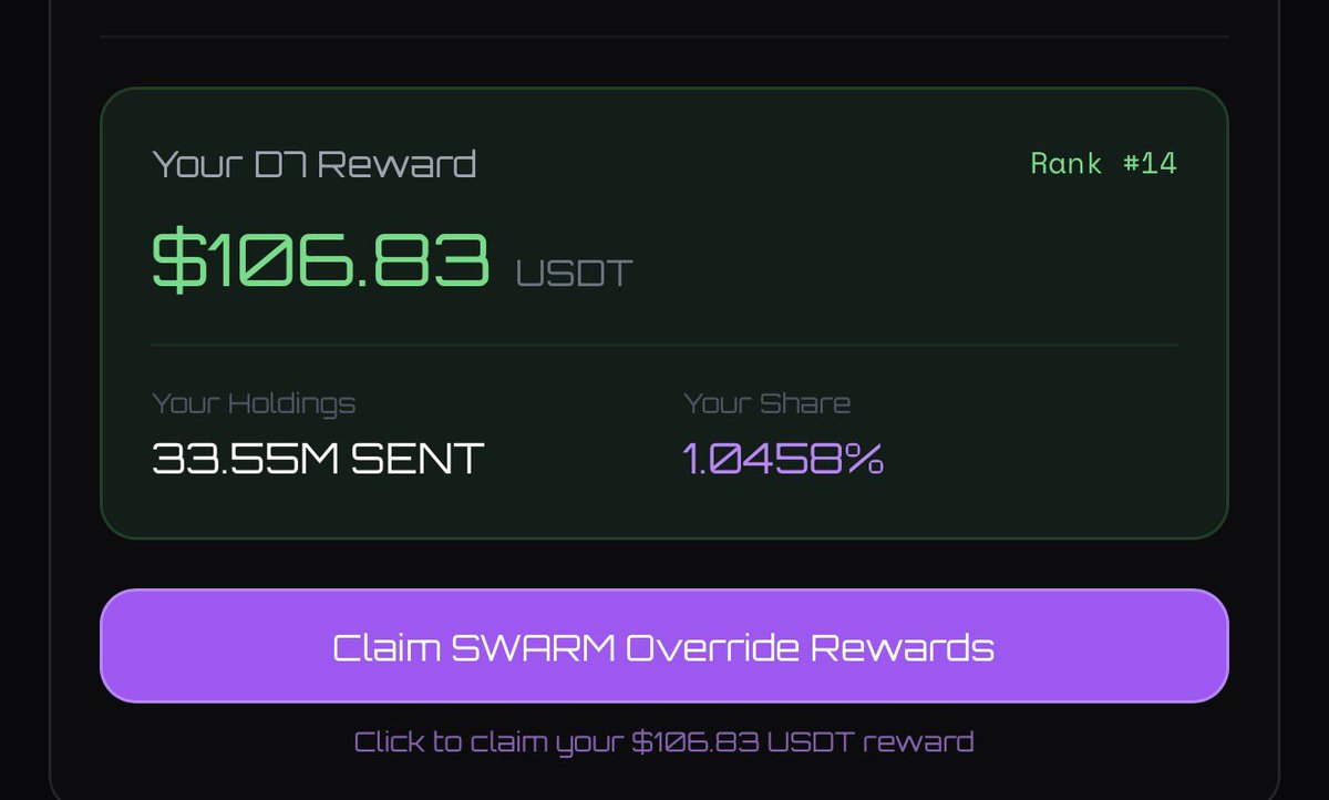 XCL_MAFIA_'s tweet photo. MORE REWARDS 🚨🚨 THIS IS A GAME CHANGER 🚨🚨

#XCL_MAFIA — SWARM rewards are LIVE 🐝🔥 
If you’re holding $SENT and YOU ARE WINNING 😤

💰 Real USDT rewards
🤖 AI pulling liquidity from CEX & DEX
🔥 Automatic burns
♻️ Rewards looping back to holders

This isn’t hype — this is a self-feeding machine.
Early holders are getting PAID while others are still “watching charts.”

⚠️ Blink and you miss it.
Go claim your SWARM rewards NOW 💸🔥

@AuzsomeAustin @AltcoinDaily @Cobratate @Cointelegraph @anndylian