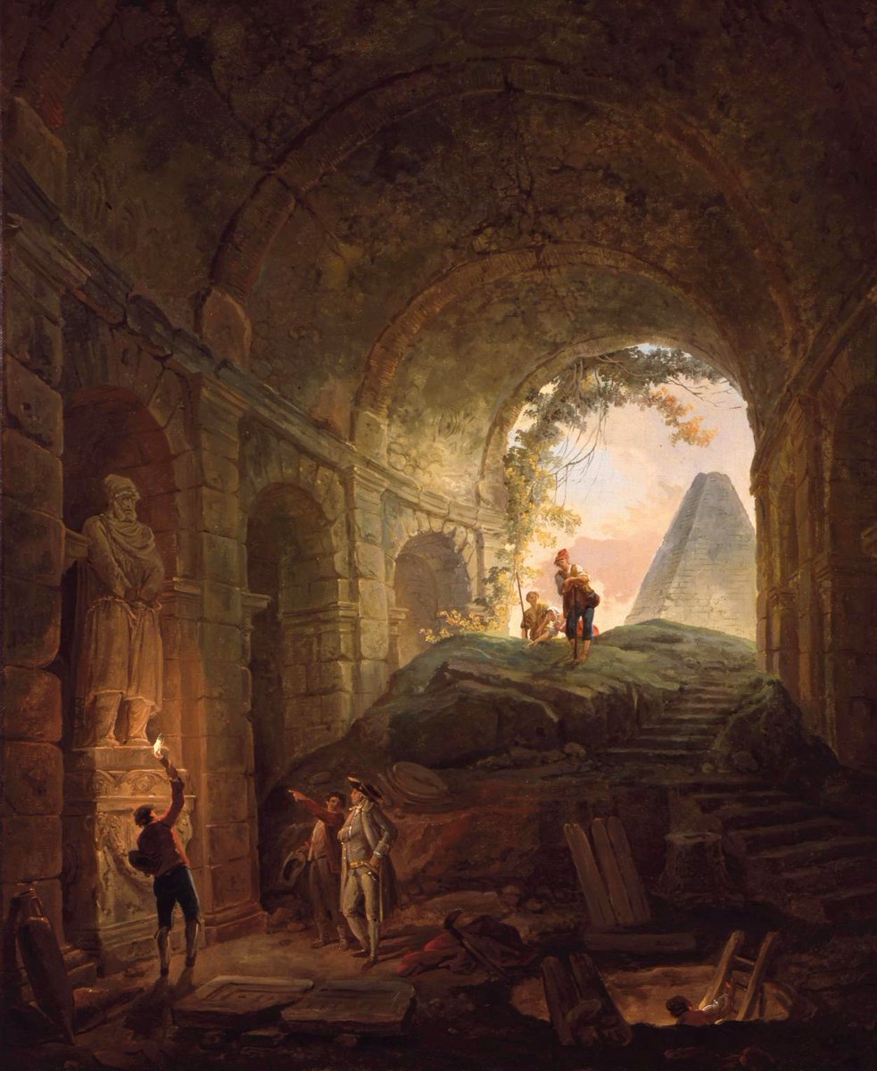 Ay_Blinkin's tweet image. The Discoverers of Antiquities (c. 1765) by Hubert Robert