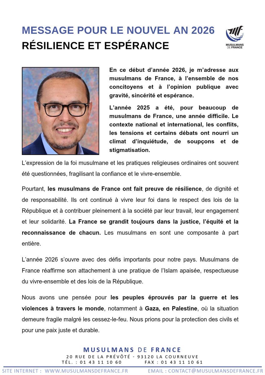 Musulmans de France (MF) tweet media